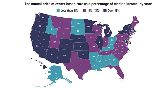 Child-Care Affordability Is All Over the Map